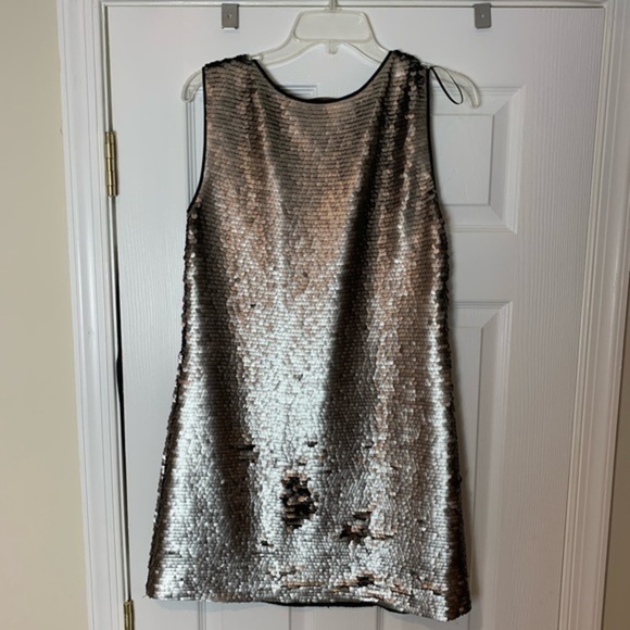 Zara Basic Silver Sequins Dress - Picture 2 of 3